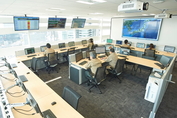 Year-round monitoring room for all of Yanmar’s businesses