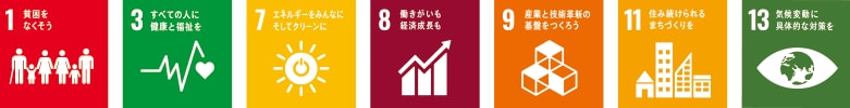 SDGs1、3、8、9、11
