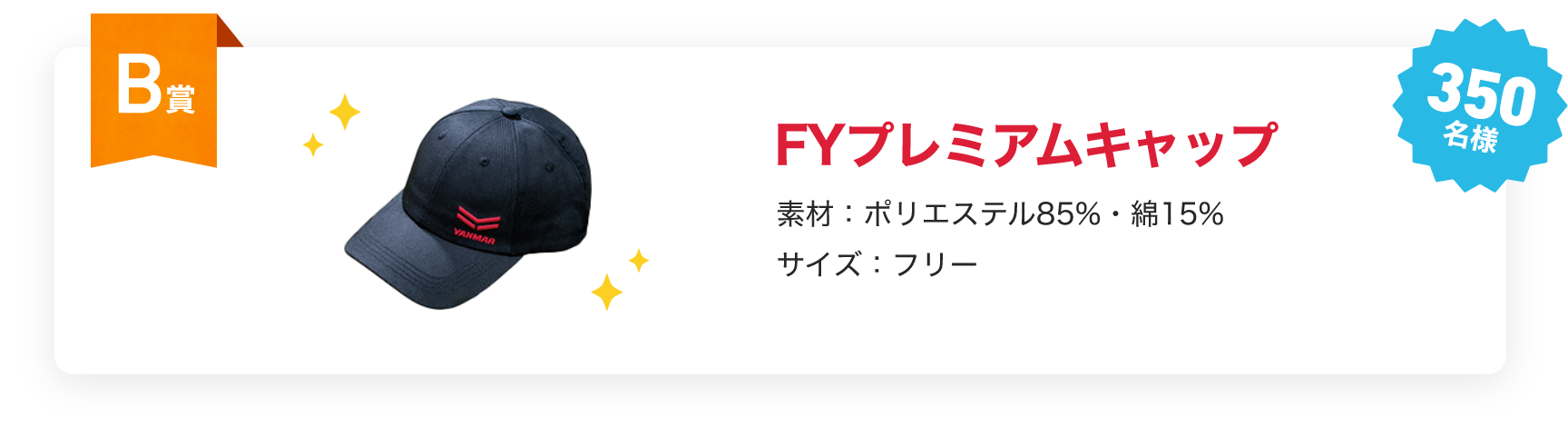 B賞 FYネイビーキャップ